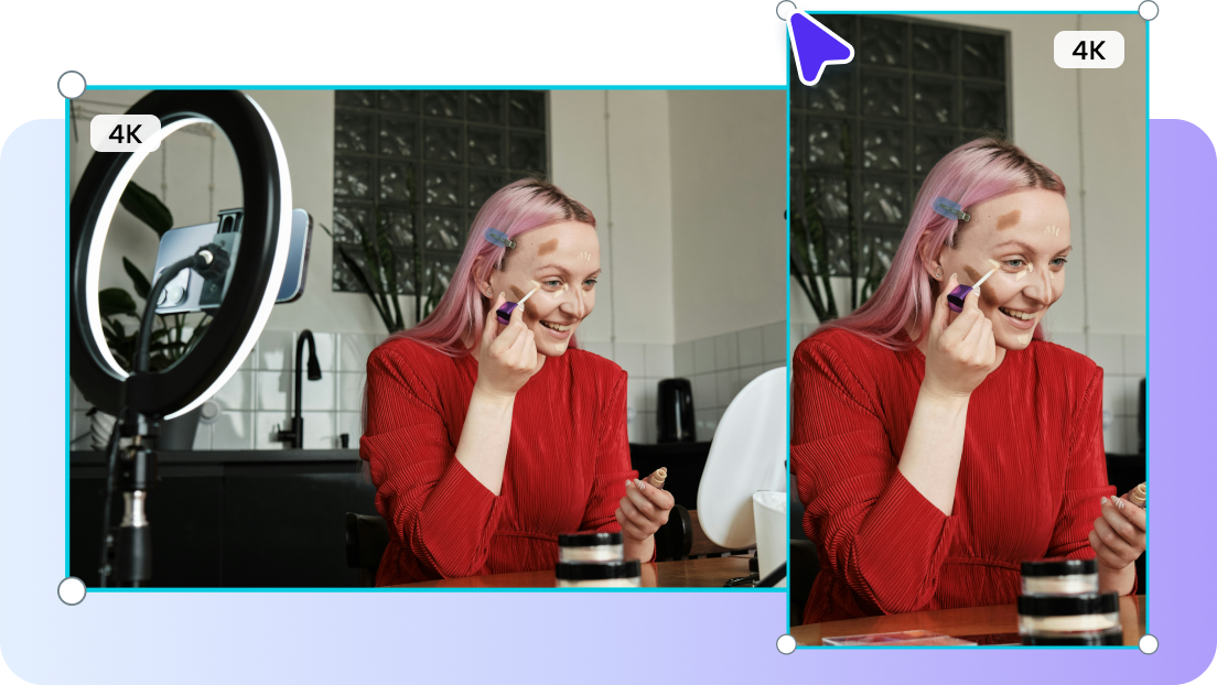 Versatile sizing for YouTube without quality loss